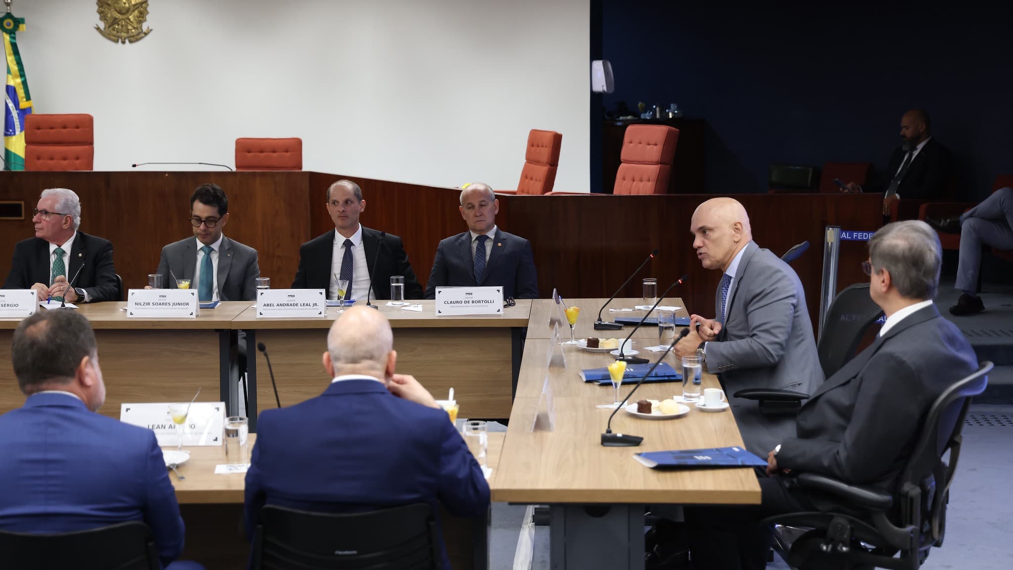 Ministro Alexandre de Moraes em reunião com procuradores-gerais de Justiça em Brasília