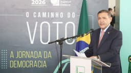 Ministro Kassio Nunes Marques, presidente do TSE, discursa em evento das Eleições 2026 em Brasília