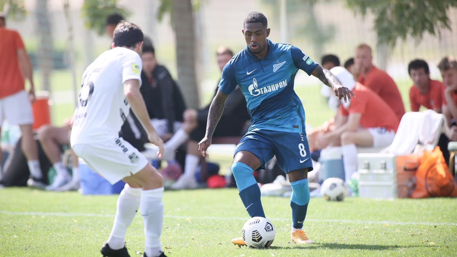 Malcom em ação durante partida pelo Zenit São Petersburgo