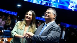 Ministro Flávio Dino em sessão no Senado Federal antes de tomar posse no STF