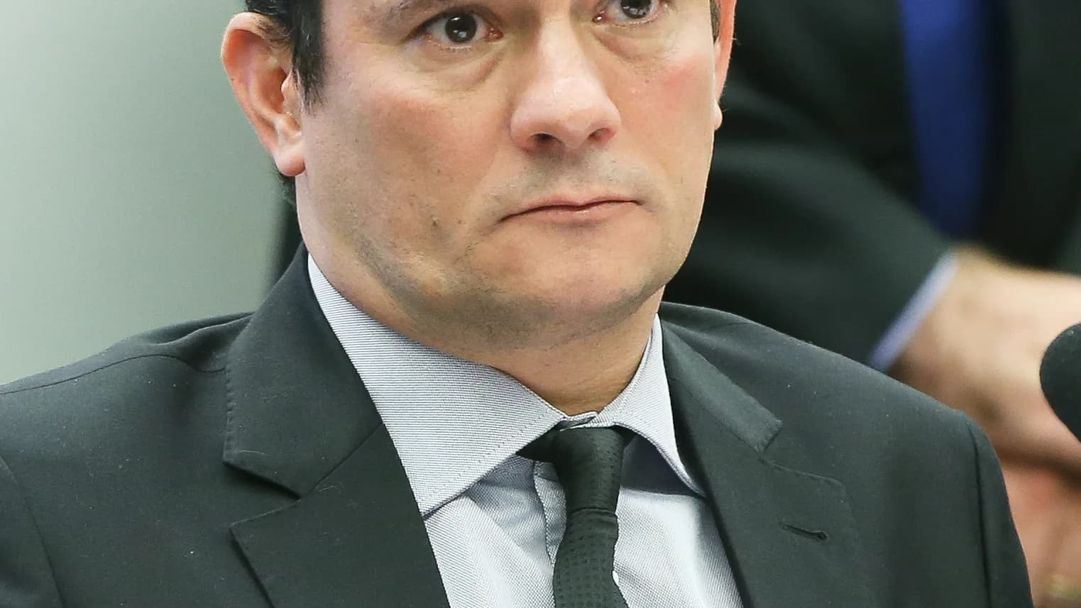 O ex-juiz Sergio Moro, citado por Flávio Bolsonaro durante o debate presidencial