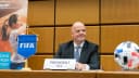 Gianni Infantino, presidente da Fifa, durante evento oficial