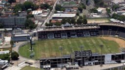 Vista aérea do estádio São Januário, do Vasco da Gama, no Rio de Janeiro