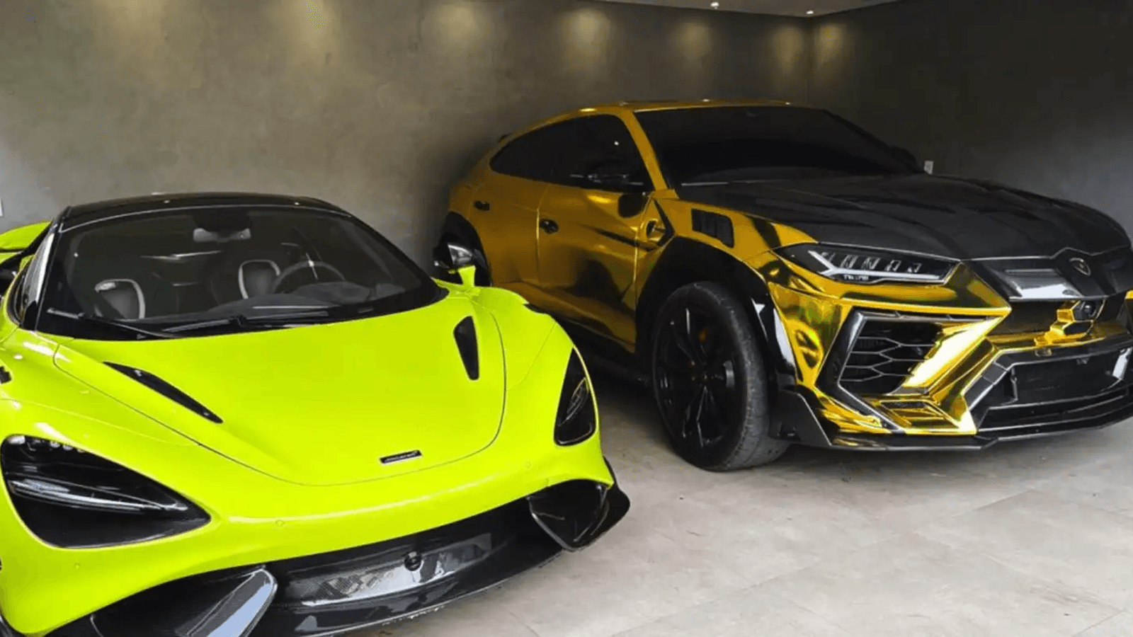 Carros de luxo apreendidos pela Polícia Federal durante a Operação Narco Bet