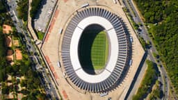 Vista aérea do Mineirão, estádio do Cruzeiro, em Belo Horizonte — imagem de arquivo, sem os jogadores