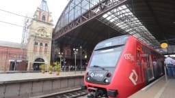 Trem da CPTM parado na Estação da Luz, em São Paulo (foto de arquivo)