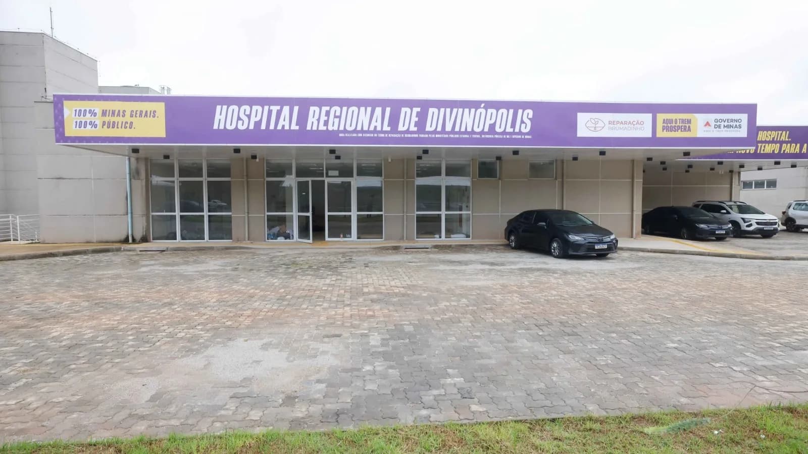 Fachada do Hospital Regional de Divinópolis, em Minas Gerais