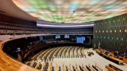 Vista geral do plenário Ulysses Guimarães, na Câmara dos Deputados, em Brasília