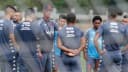 Jogadores do Vasco da Gama reunidos em treino, foto de arquivo