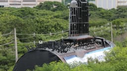 Casco de submarino do programa Prosub da Marinha em construção no estaleiro de Itaguaí (RJ)