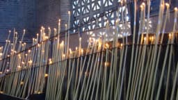 Velas acesas no Santuário Nacional de Aparecida