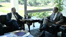 O ministro de Minas e Energia, Alexandre Silveira, em reunião (foto de arquivo)