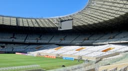 Interior do estádio Mineirão, em Belo Horizonte, palco do jogo de ida entre Cruzeiro e Flamengo