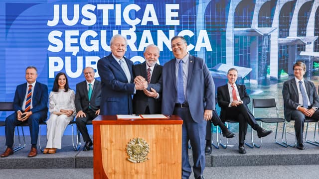 Cerimônia de posse do ministro da Justiça e Segurança Pública, Ricardo Lewandowski, em Brasília