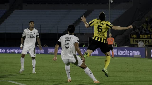 Jogadores do Botafogo em ação em partida de arquivo pela Copa Sul-Americana