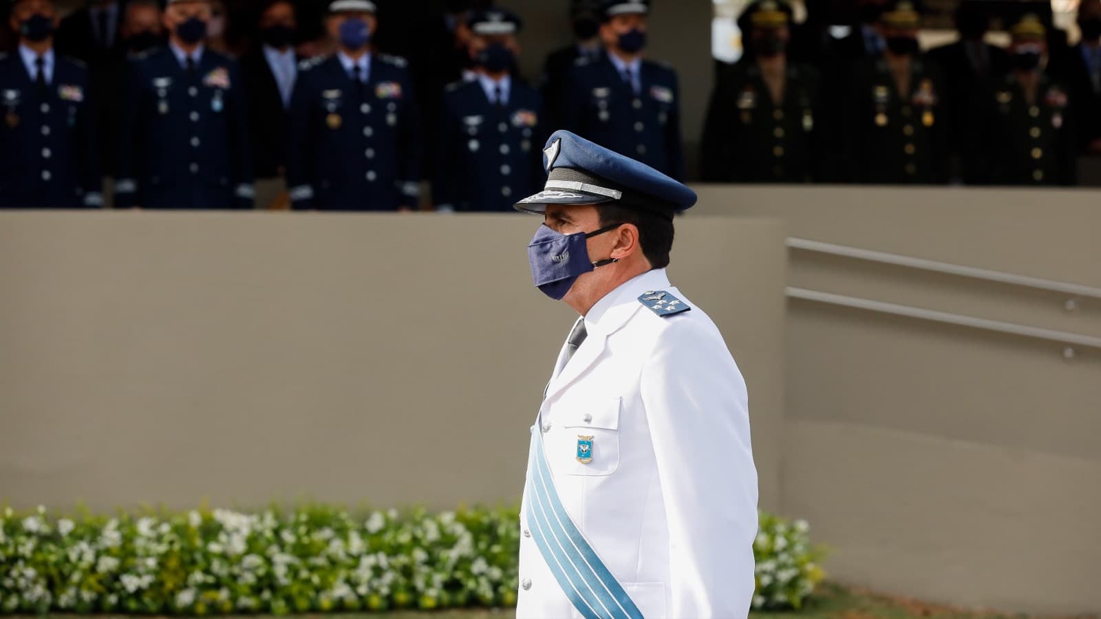 Carlos Baptista Júnior em sua posse como comandante da Aeronáutica, em 2021 (foto de arquivo)
