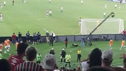 Torcida e jogadores do Fluminense em jogo no Maracanã (foto de arquivo)