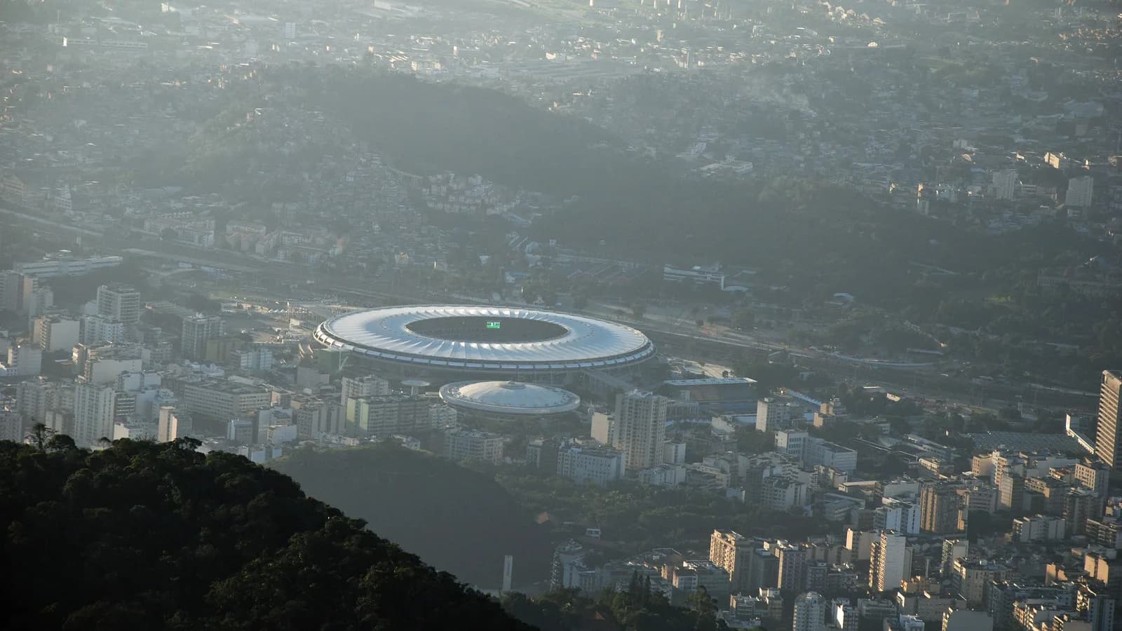 Vista aérea do Estádio do Maracanã, no Rio de Janeiro