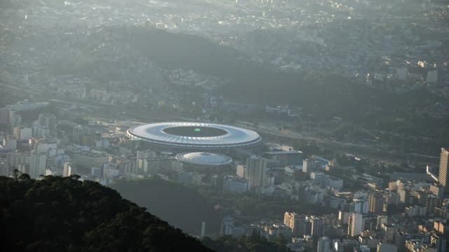Vista aérea do Estádio do Maracanã, no Rio de Janeiro