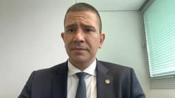 O deputado estadual Douglas Ruas (PL), candidato ao governo do Rio de Janeiro, durante entrevista