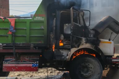 Imagem ilustrativa: Incêndio consome carreta na BR-381 em Itaguara