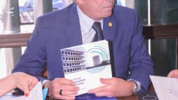 O ministro Vital do Rêgo, presidente do TCU, durante reunião de trabalho