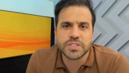 Pablo Marçal fala durante entrevista em estúdio de TV