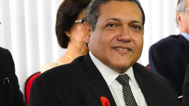 O ministro Kassio Nunes Marques, presidente do TSE, em evento institucional