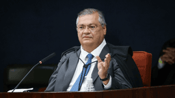 O ministro do STF Flávio Dino durante sessão de julgamento no plenário da Corte (foto de arquivo)