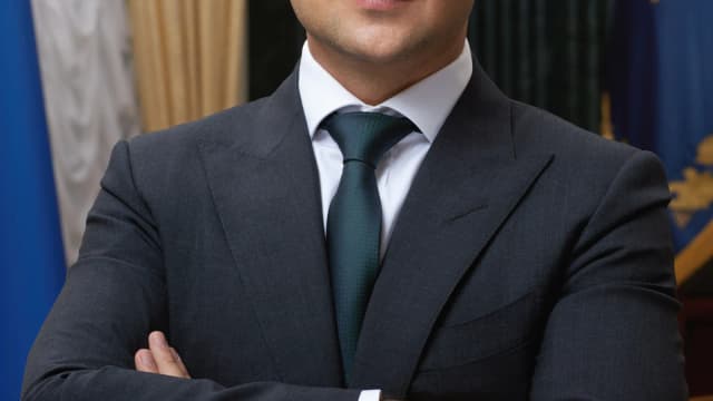 Retrato oficial do presidente da Ucrânia, Volodymyr Zelensky