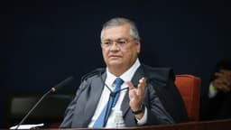 Ministro Flávio Dino, do STF, durante sessão do plenário, foto de arquivo