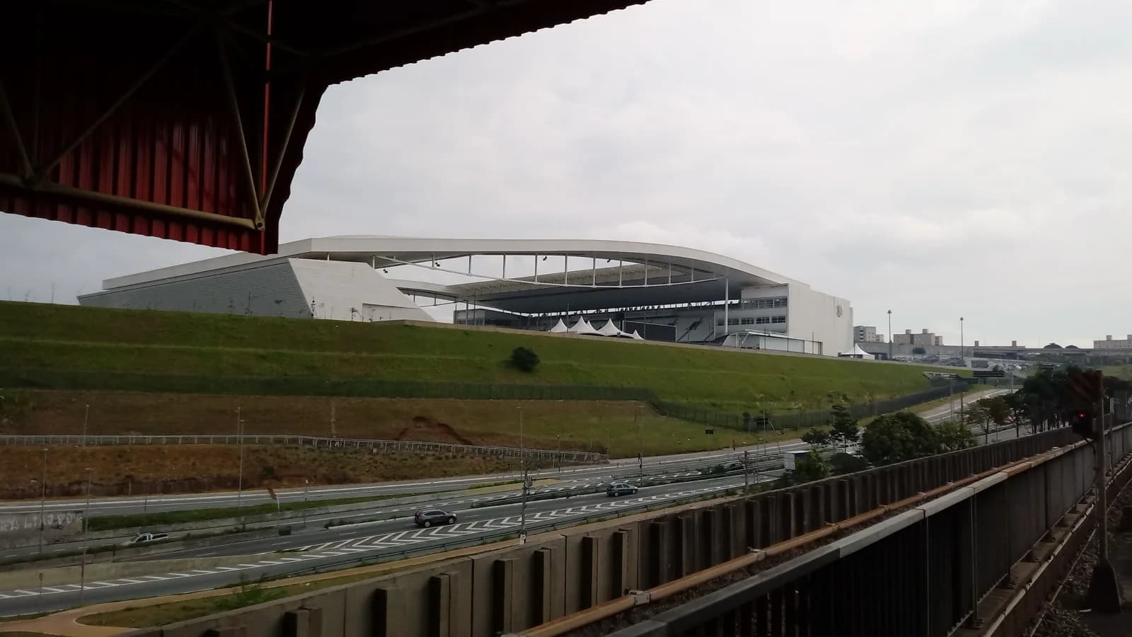 Vista externa da Arena Corinthians, em São Paulo