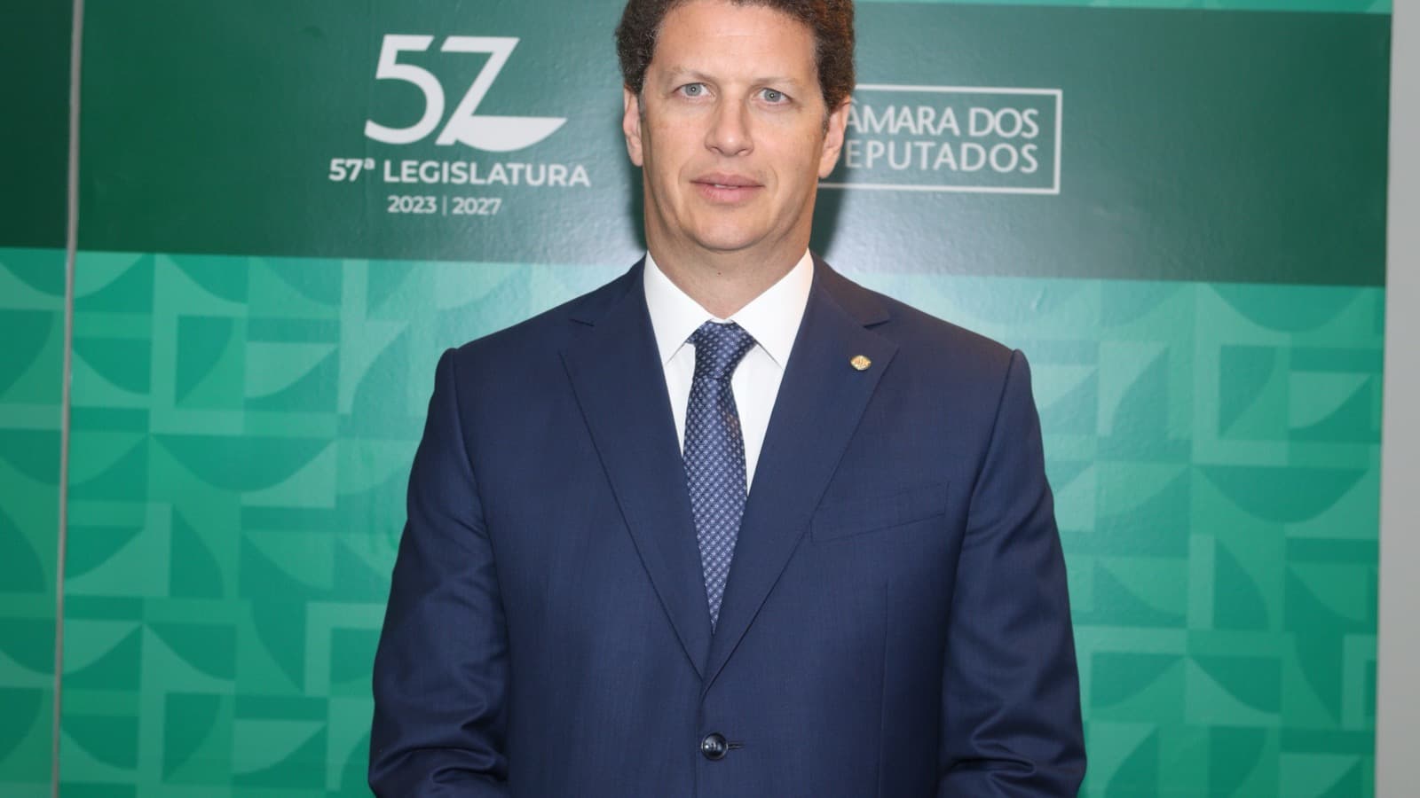 Ricardo Salles de terno azul, em foto de arquivo na Câmara dos Deputados, ainda como deputado federal