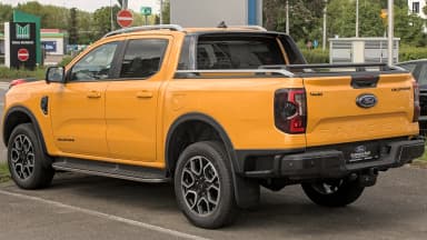 Ford Ranger na cor amarela, geração atual vendida também no Brasil, foto de arquivo