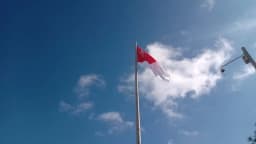 Bandeira do Internacional tremula no Estádio Beira-Rio, em Porto Alegre
