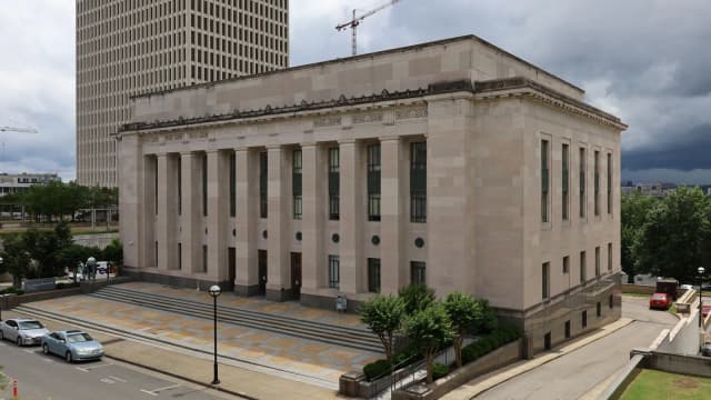 Fachada do prédio da Suprema Corte do Tennessee, em Nashville, Estados Unidos