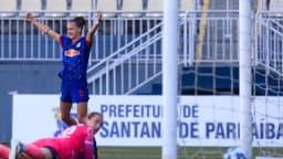 Jogadora comemora gol em partida do Brasileirão Feminino (foto de arquivo, ilustrativa)