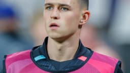 Phil Foden, do Manchester City, em campo durante partida da Champions League