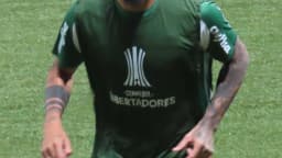 Gustavo Gómez, zagueiro e capitão do Palmeiras, em campo