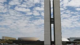 Fachada do Congresso Nacional em Brasília, sede da Câmara dos Deputados