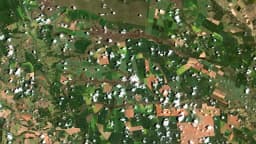 Imagem de satélite mostra área agrícola em Chapadão do Céu, Goiás