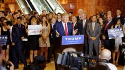 Donald Trump em evento de campanha, foto de arquivo
