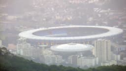 Vista aérea do estádio do Maracanã, no Rio de Janeiro