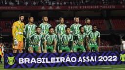 Elenco do Juventude perfilado antes de partida em 2022 (foto de arquivo)