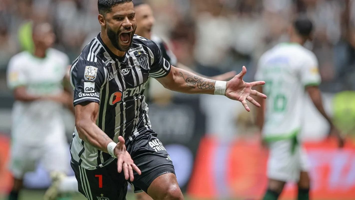 Hulk comemora gol pelo Atlético-MG em jogo de arquivo do Campeonato Mineiro de 2024