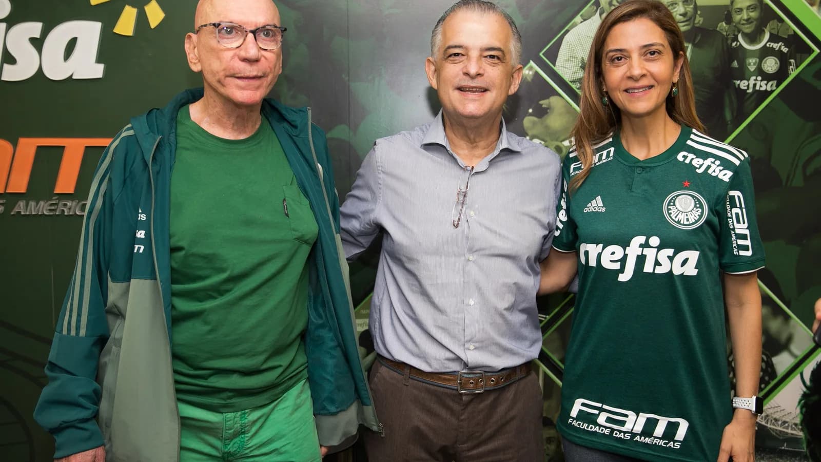 Leila Pereira, presidente do Palmeiras, em evento do clube