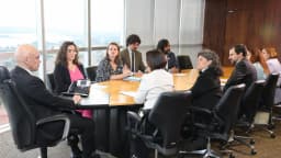 Ministro Alexandre de Moraes em reunião no STF