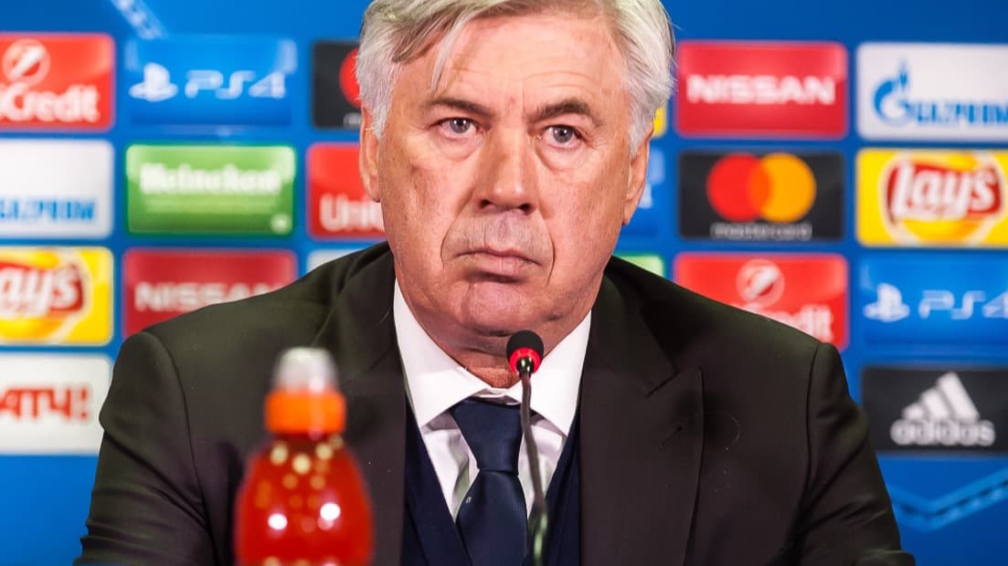 Carlo Ancelotti em coletiva de imprensa (foto de arquivo)
