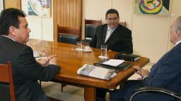O ministro Kássio Nunes Marques em reunião