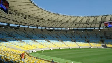 Vista aérea do Maracanã em imagem de arquivo no Rio de Janeiro